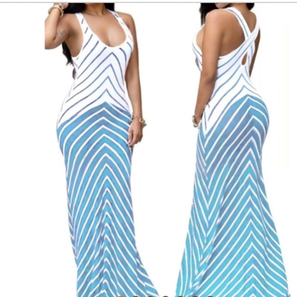 Criss-cross Back Maxi Dress